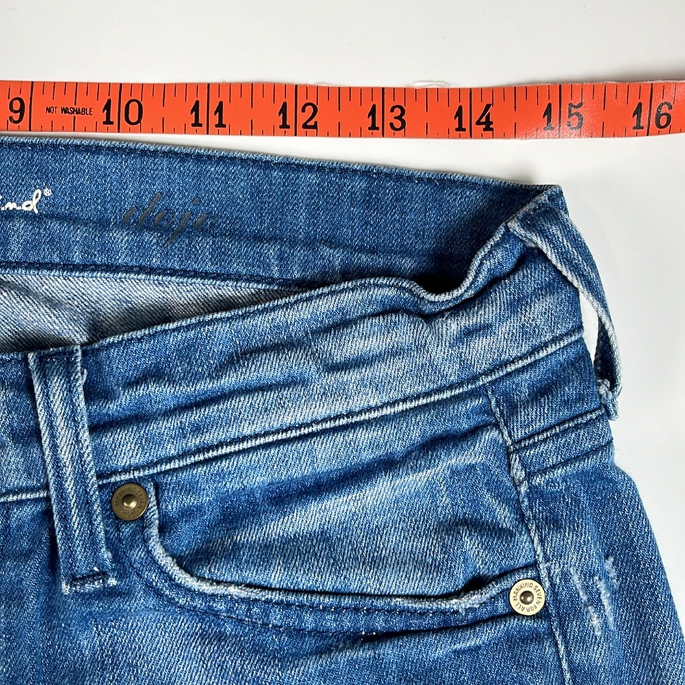 7 For All Mankind Dojo Vintage Distressed Ripped Jeans Medium Wash Cotton 27 - Picture 5 of 10